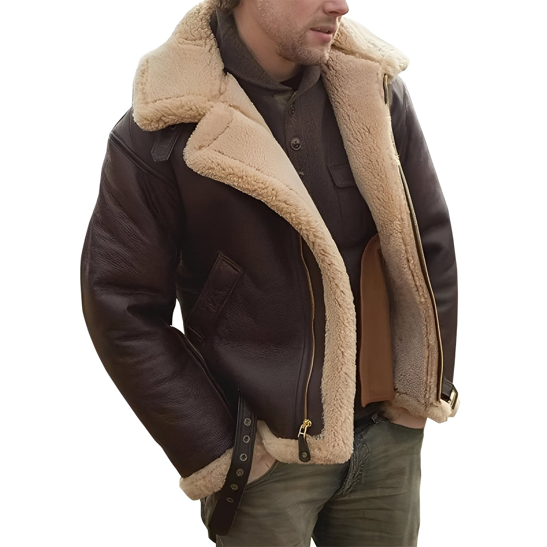 Jeffrey - Stilvolle Herrenjacke mit Sherpa-Futter