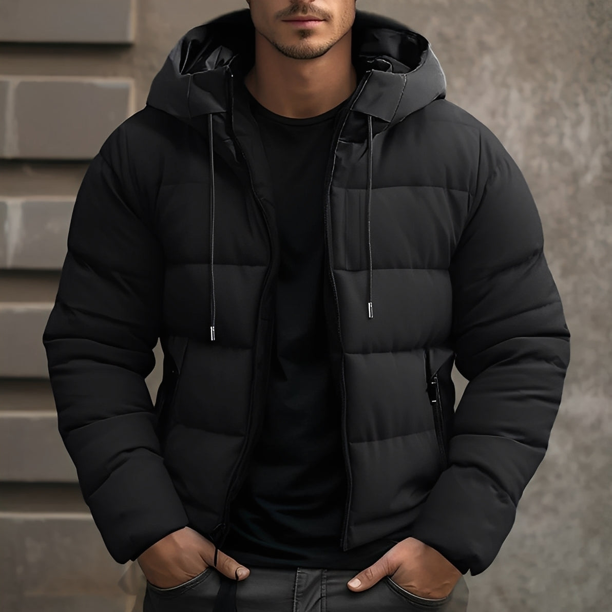 Georgie - Fashionable Men's Hooded Velvet Jacket