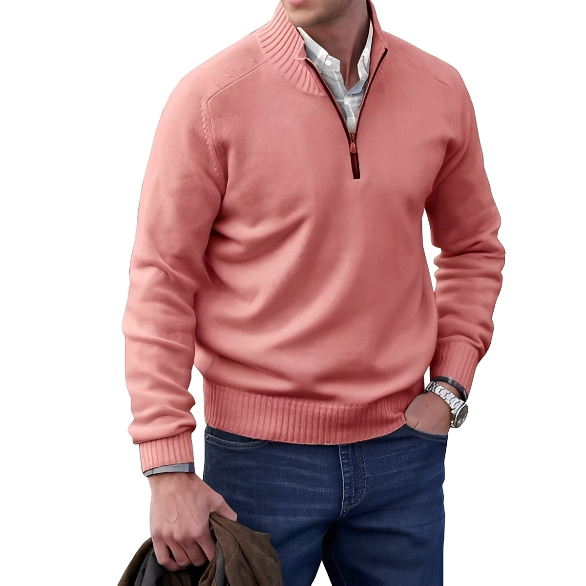 Jeremy - Moderner Herrenpullover mit Zipper
