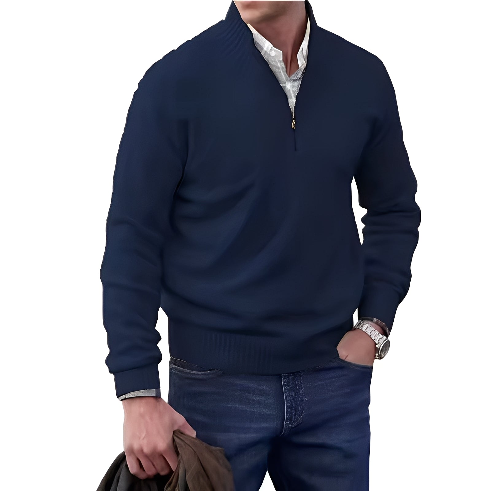 Jeremy - Moderner Herrenpullover mit Zipper
