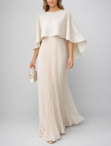 Zuzanna - Elegantes Plissiertes Maxikleid aus Chiffon