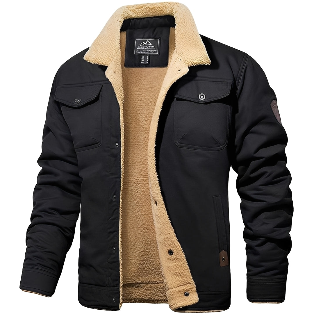 Joshua - Modern, warm men's jacket with Sherpa lining