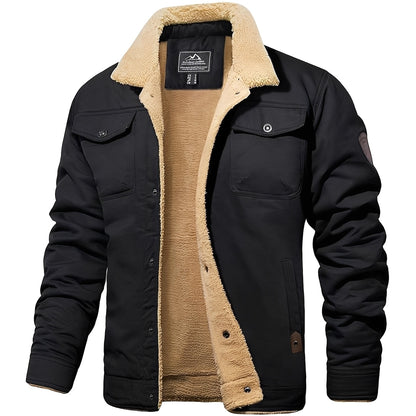 Joshua - Modern, warm men's jacket with Sherpa lining