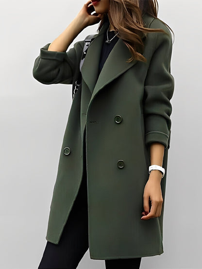 Nichole - Elegant double-breasted women's trench coat