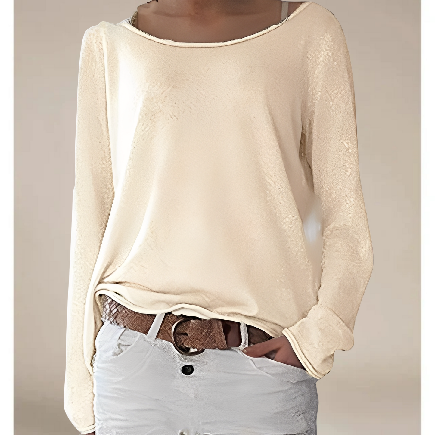 Alexa – Leichter Rundhals-Feinstrickpullover