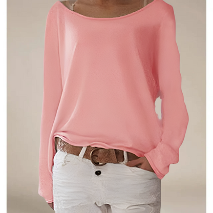 Alexa – Leichter Rundhals-Feinstrickpullover