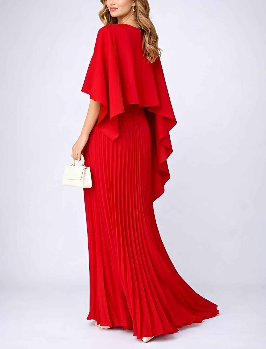 Zuzanna - Elegantes Plissiertes Maxikleid aus Chiffon