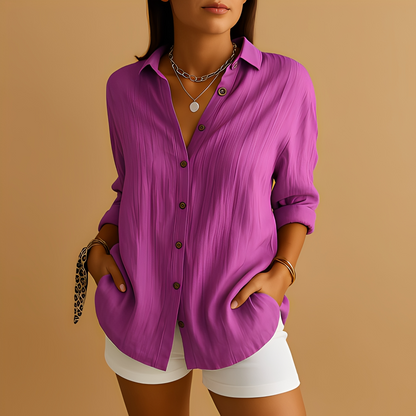 Aldina - Leichte Langarmbluse für Frauen