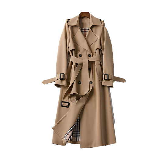 Louisette - Women's trench coat with double-breasted front and belt