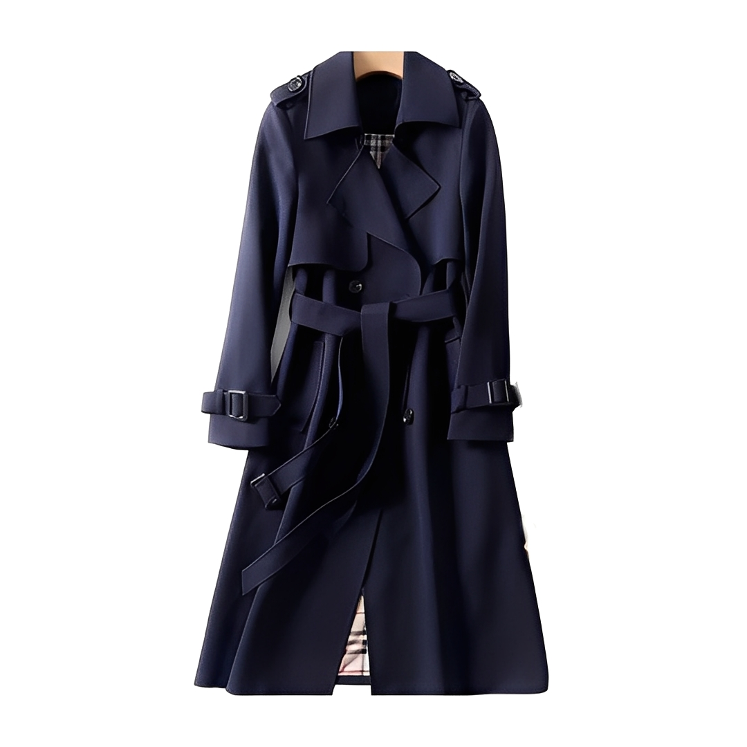 Louisette - Women's trench coat with double-breasted front and belt