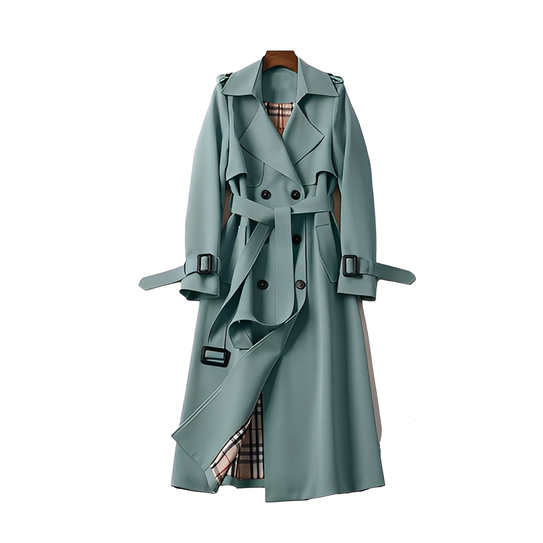 Louisette - Women's trench coat with double-breasted front and belt