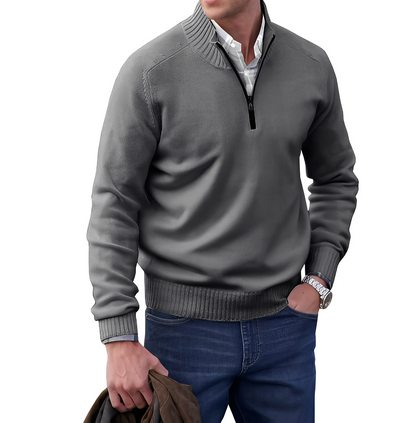 Gabriel - Men's Cashmere Sweater with Zipper