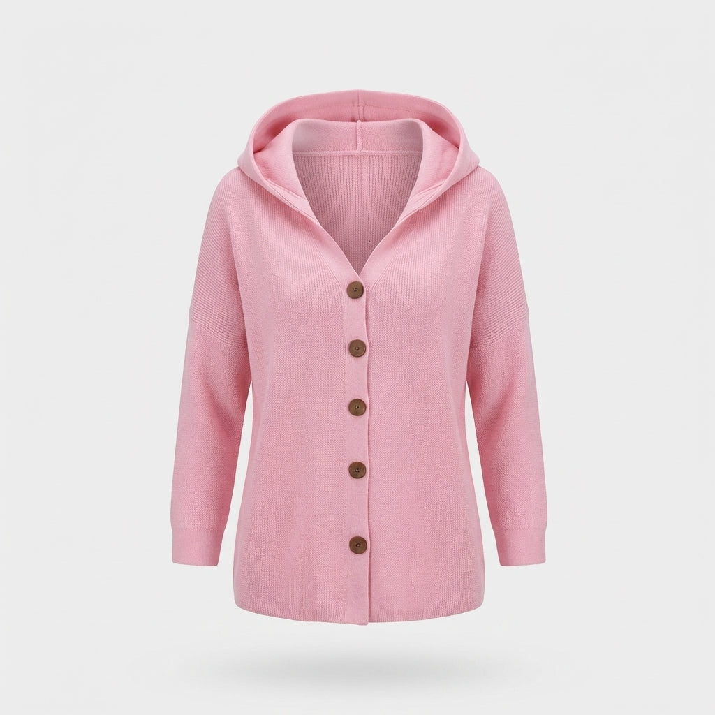 Ryanne – Gemütliche Langarmjacke mit Kapuze für Damen