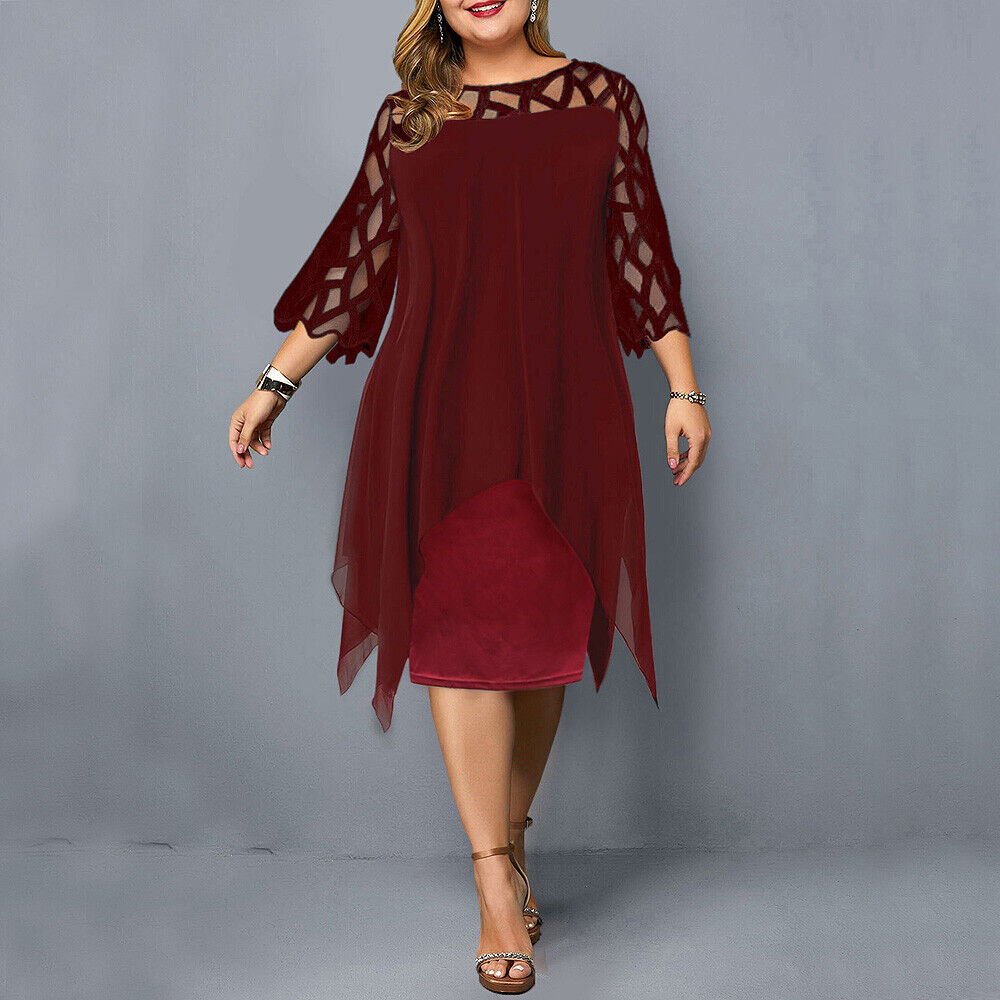 Cathryn - Schickes Midikleid für größere Größen