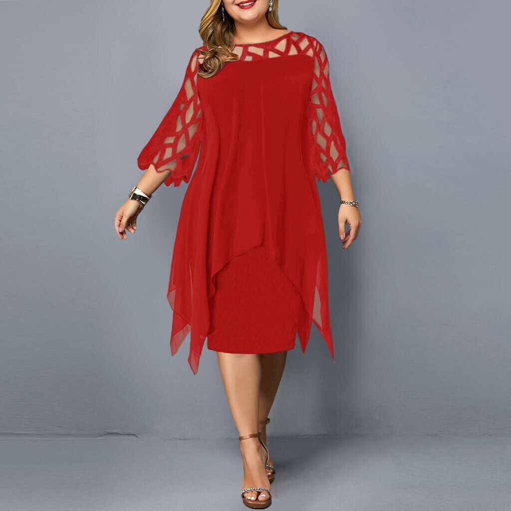 Cathryn - Schickes Midikleid für größere Größen