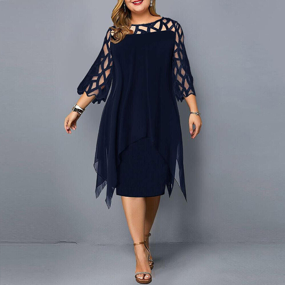 Cathryn - Schickes Midikleid für größere Größen