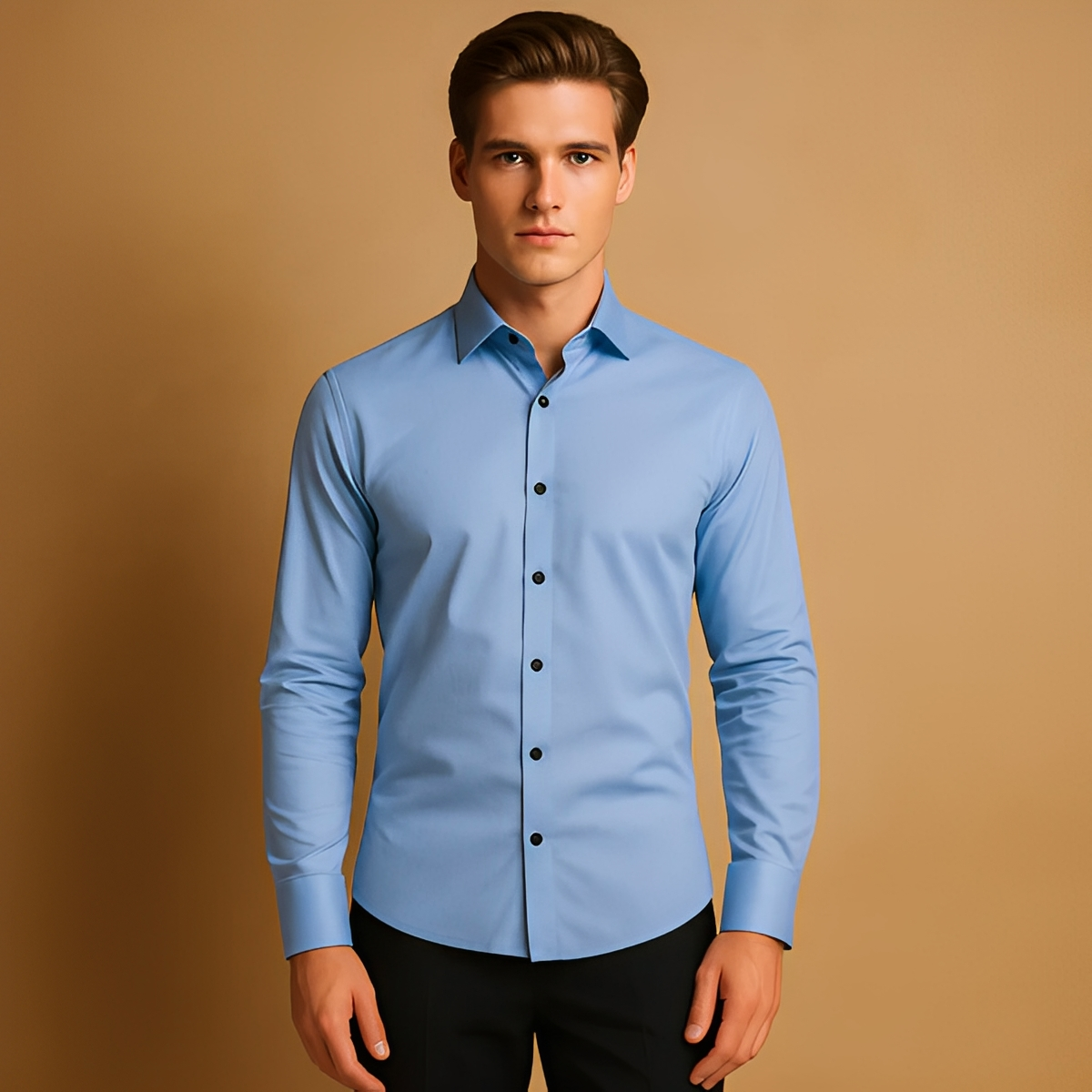 Aldous - Stretch-Slim-Fit-Hemd für Herren