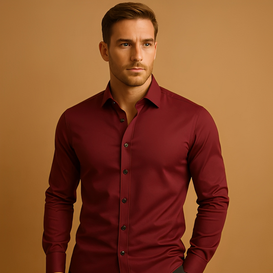 Aldous - Stretch-Slim-Fit-Hemd für Herren