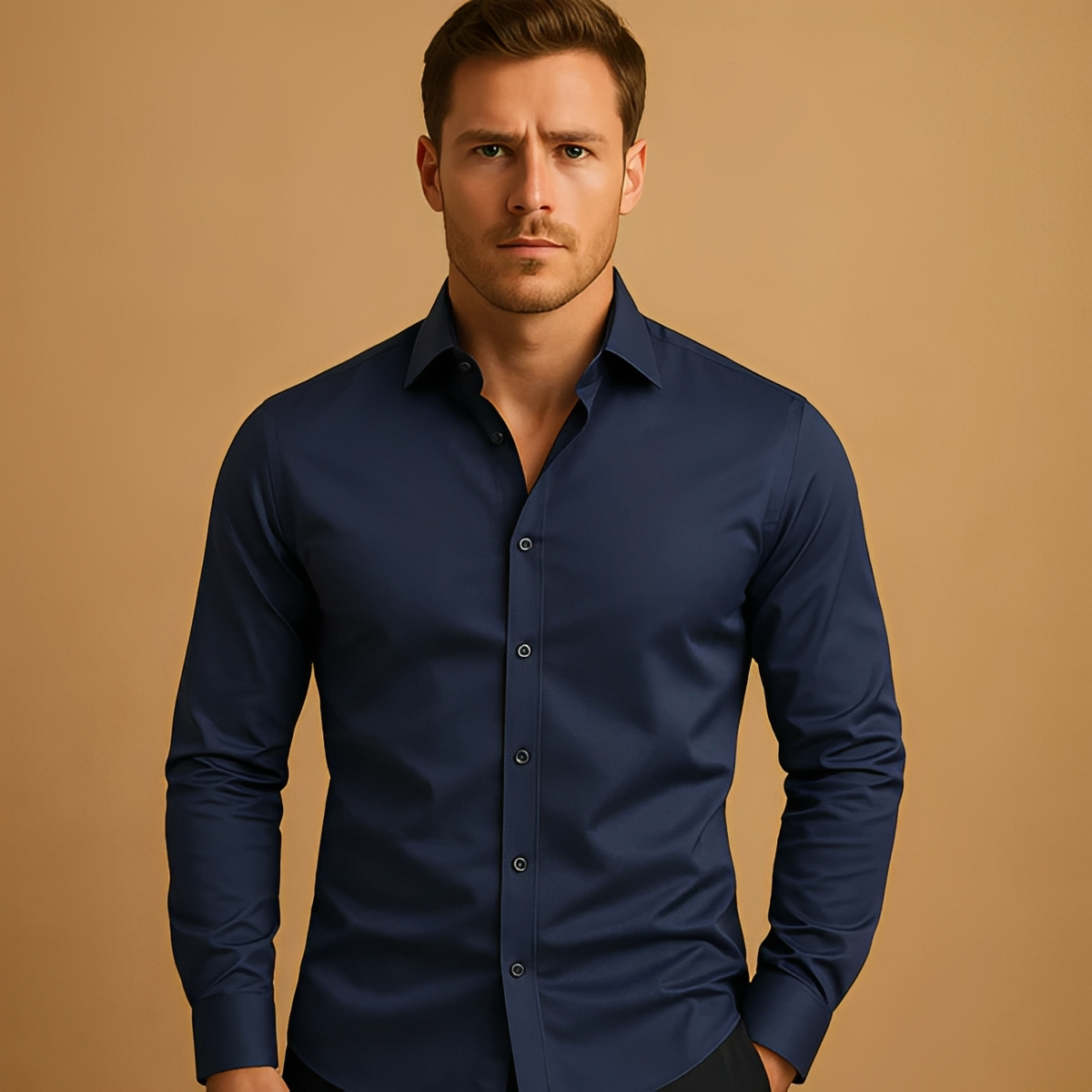 Aldous - Stretch-Slim-Fit-Hemd für Herren