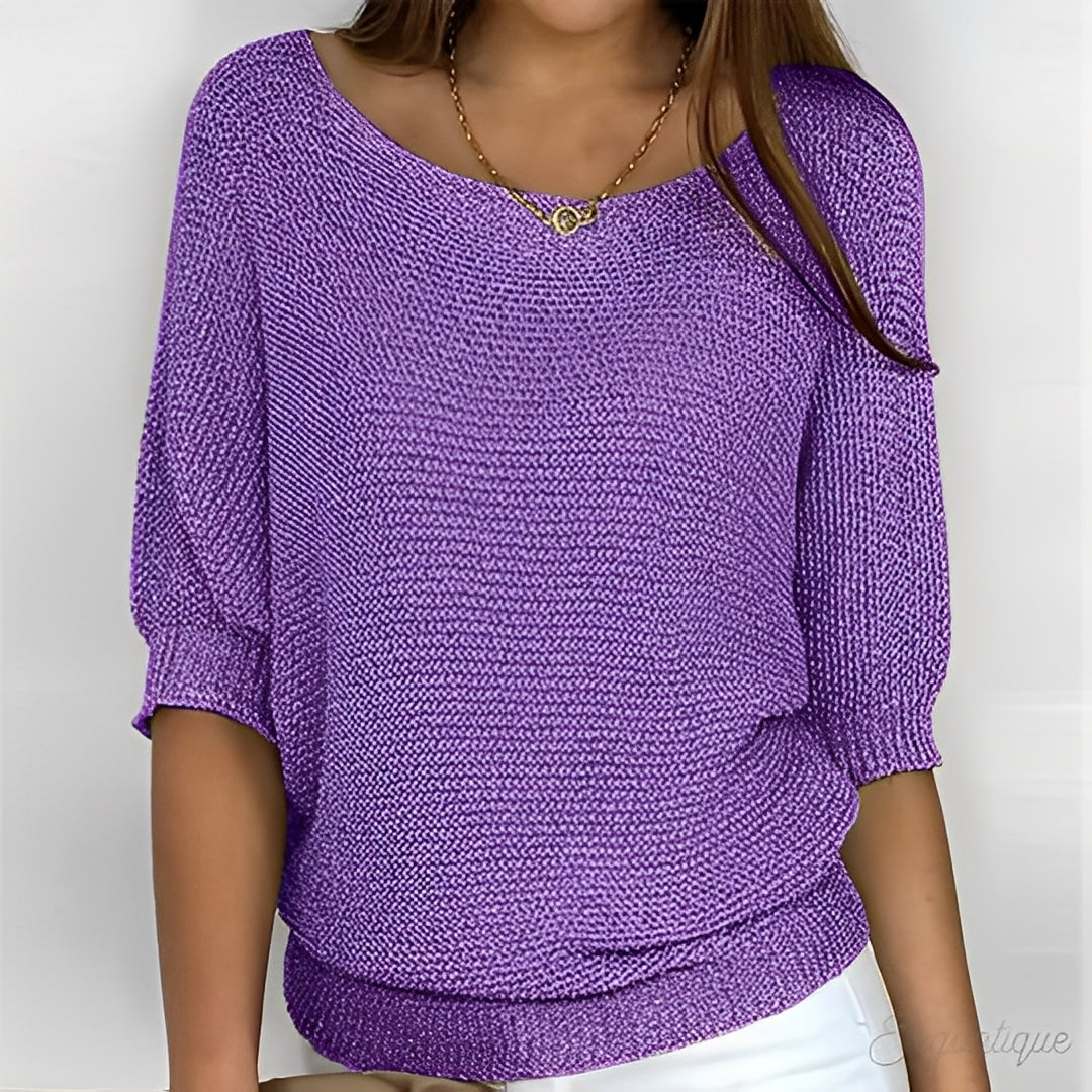 Éliane - Stylish women's sweater with crew neckline